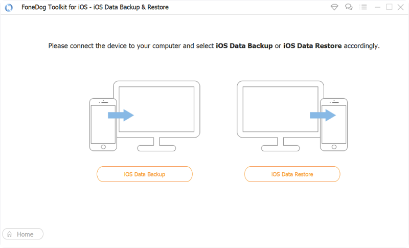 Descargue, instale, ejecute FoneDog iOS Data Backup y restaure y conecte el iPhone